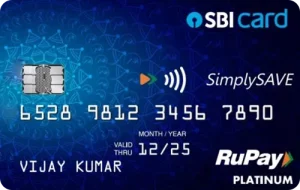 SBI SimplySAVE UPI Rupay Credit Card