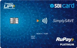 SBI SimplySAVE UPI RuPay Credit Card